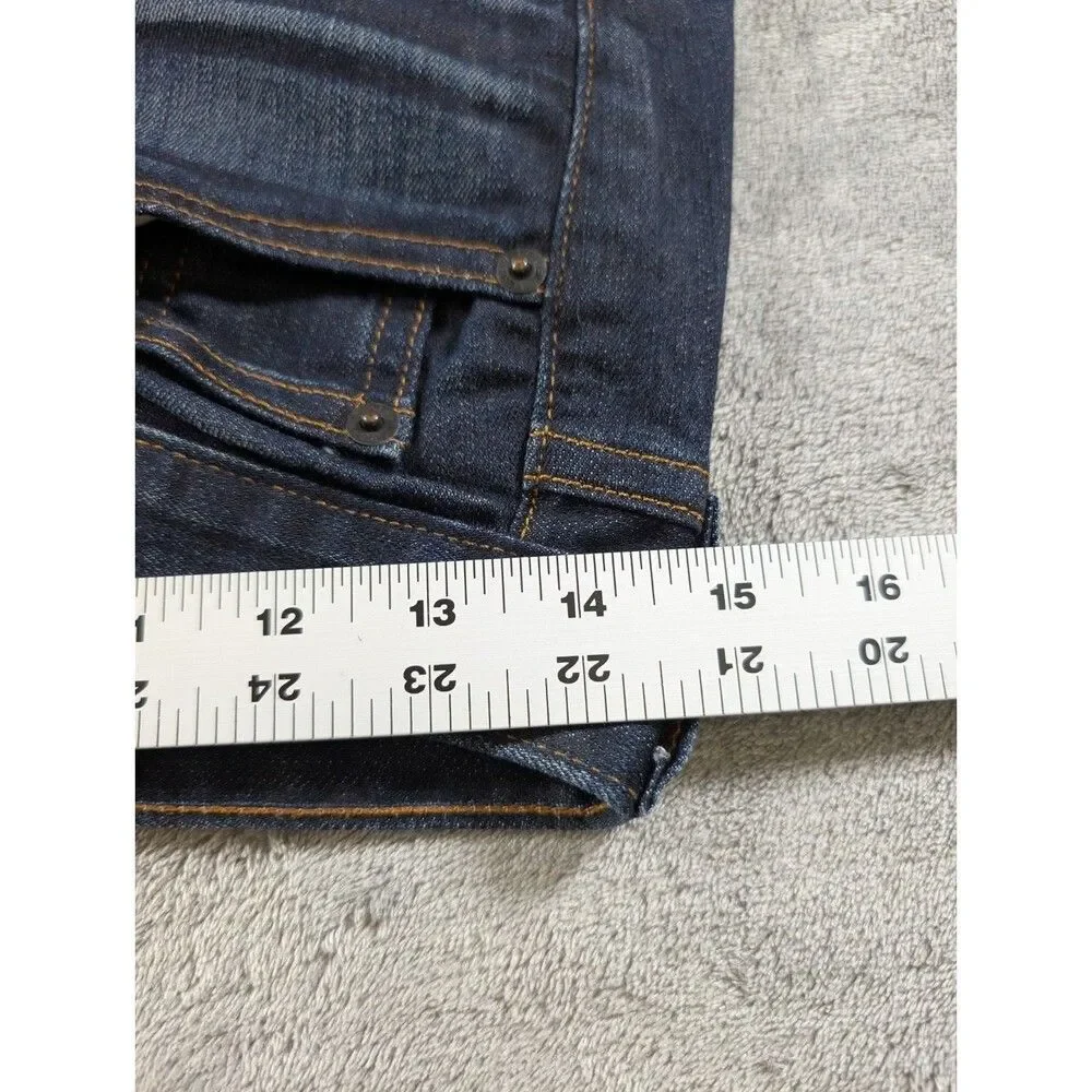 J Crew Toothpick Skinny Jeans Womens 27 Mid Rise Dark Wash Stretch Denim